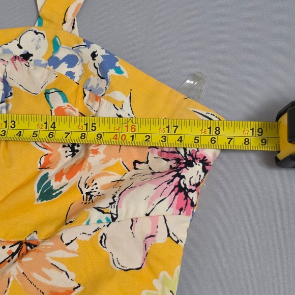 Bailey Blue Yellow Floral Fit Flare Sundress XL Fairycore Cottagecore Whimsical - Picture 9 of 11